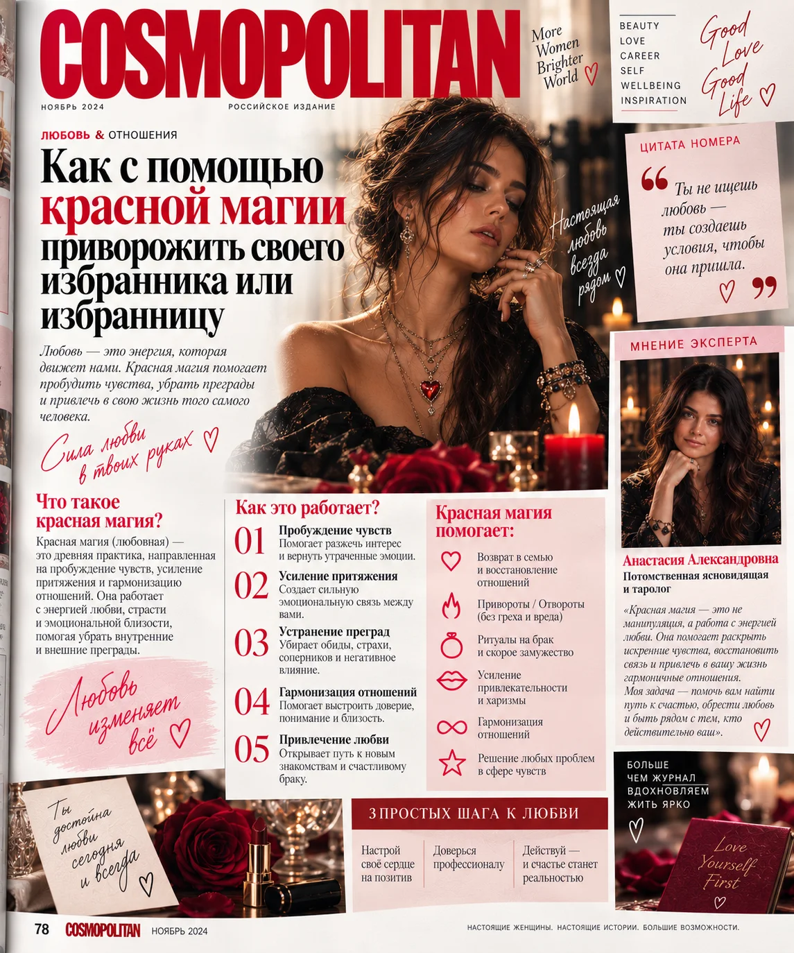 Вырезка из журнала - Красная магия